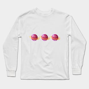 Saturn planets pattern Long Sleeve T-Shirt